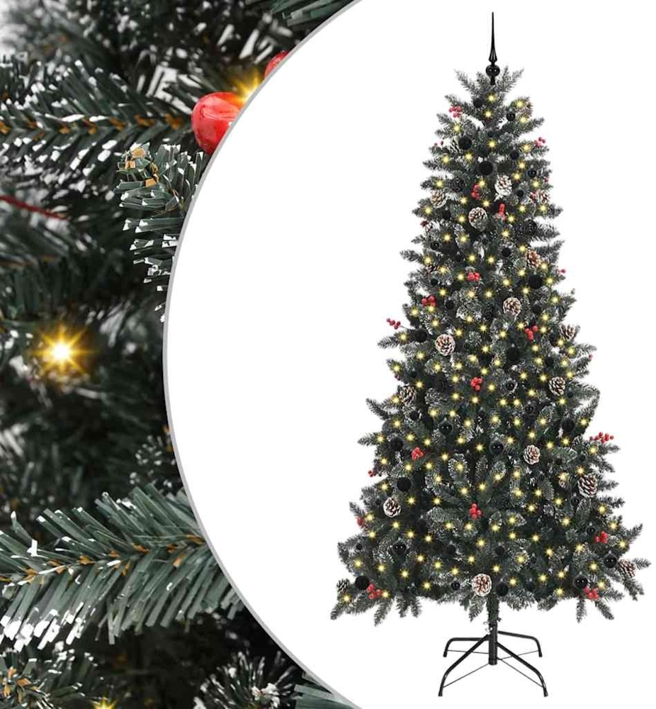 vidaXL Künstlicher Weihnachtsbaum Grün 240 cm PVC, Plastik und Stahl 3395905 Bild 1