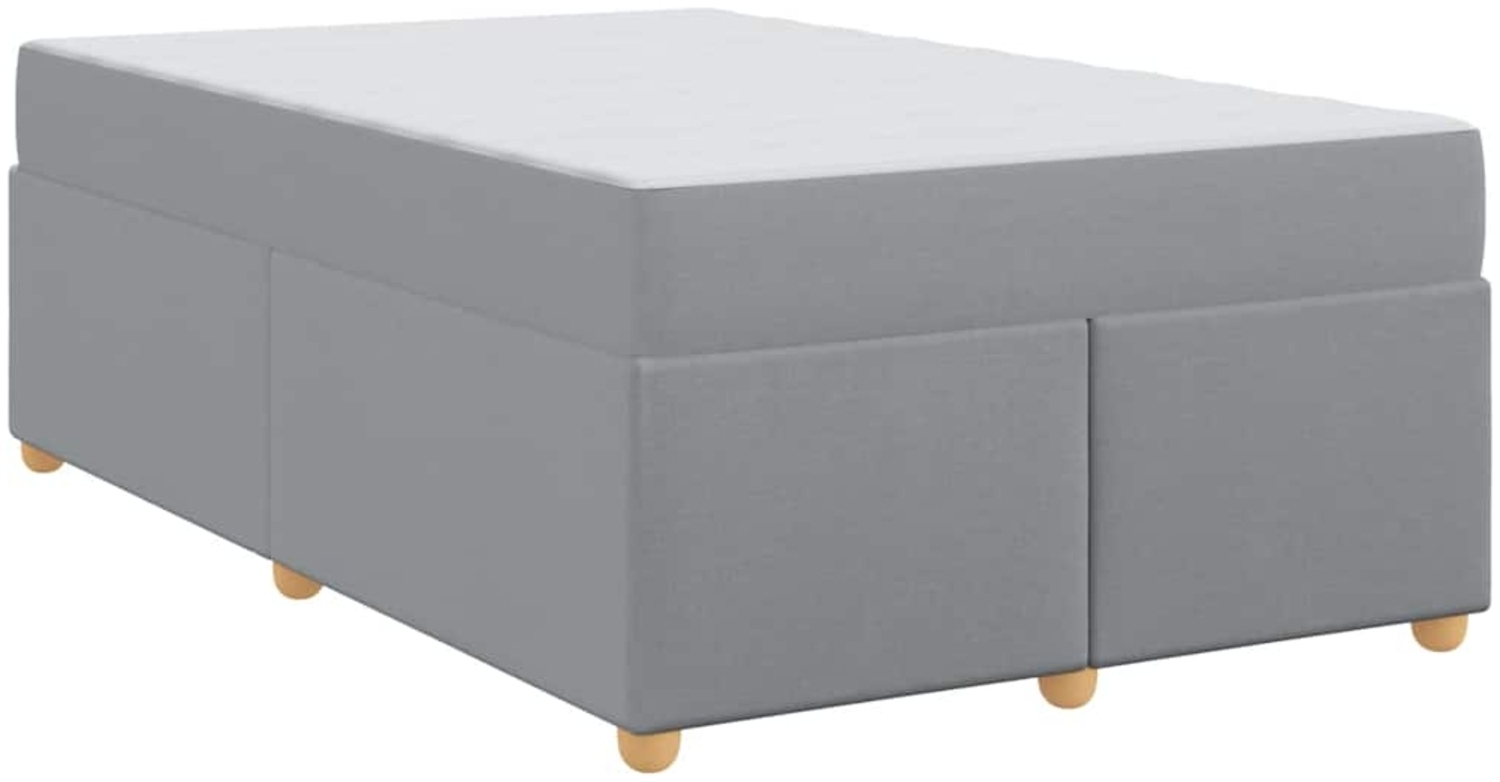 vidaXL Bettrahmen mit Matratze Hellgrau 120 x 190 cm Stoff 3399342 Bild 1