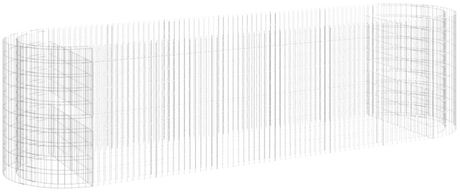 vidaXL Gabionen-Hochbeet Verzinktes Eisen 400x100x100 cm 152047 Bild 1