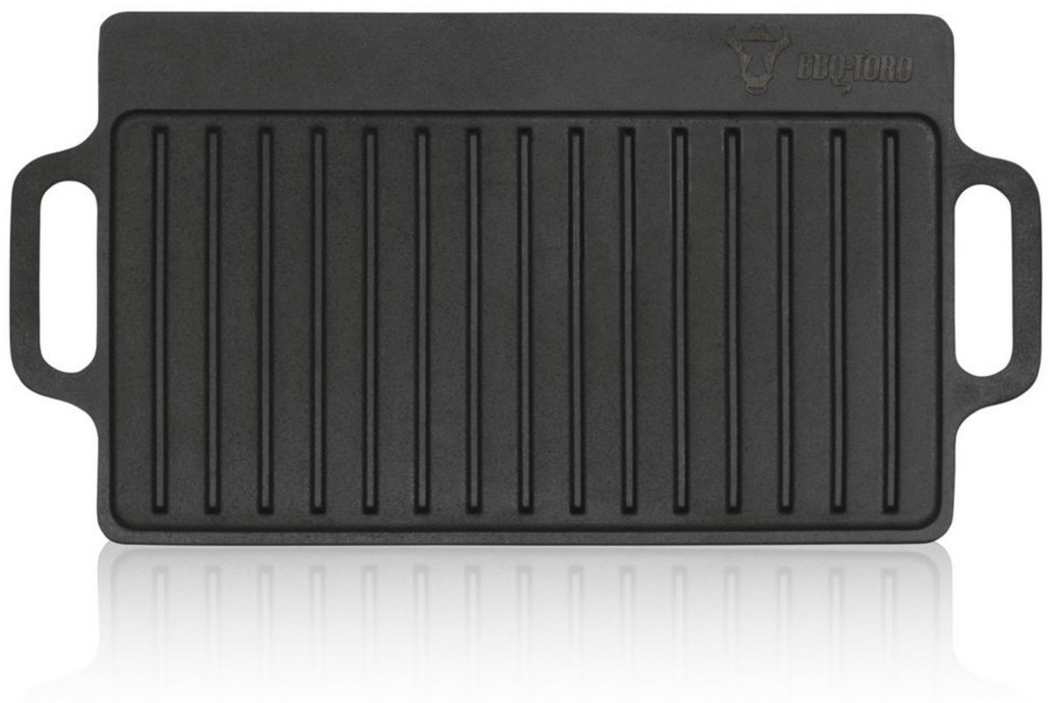 BBQ-Toro Grillplatte Gusseisen, mit Griffen, 40 x 20,5 cm, BBQ Plancha pre-seasoned Bild 1