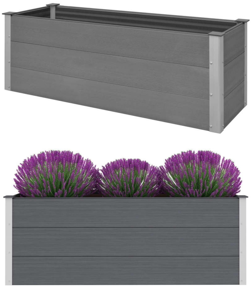 vidaXL Garten-Hochbeet WPC 150 x 50 x 54 cm Grau 43607 Bild 1