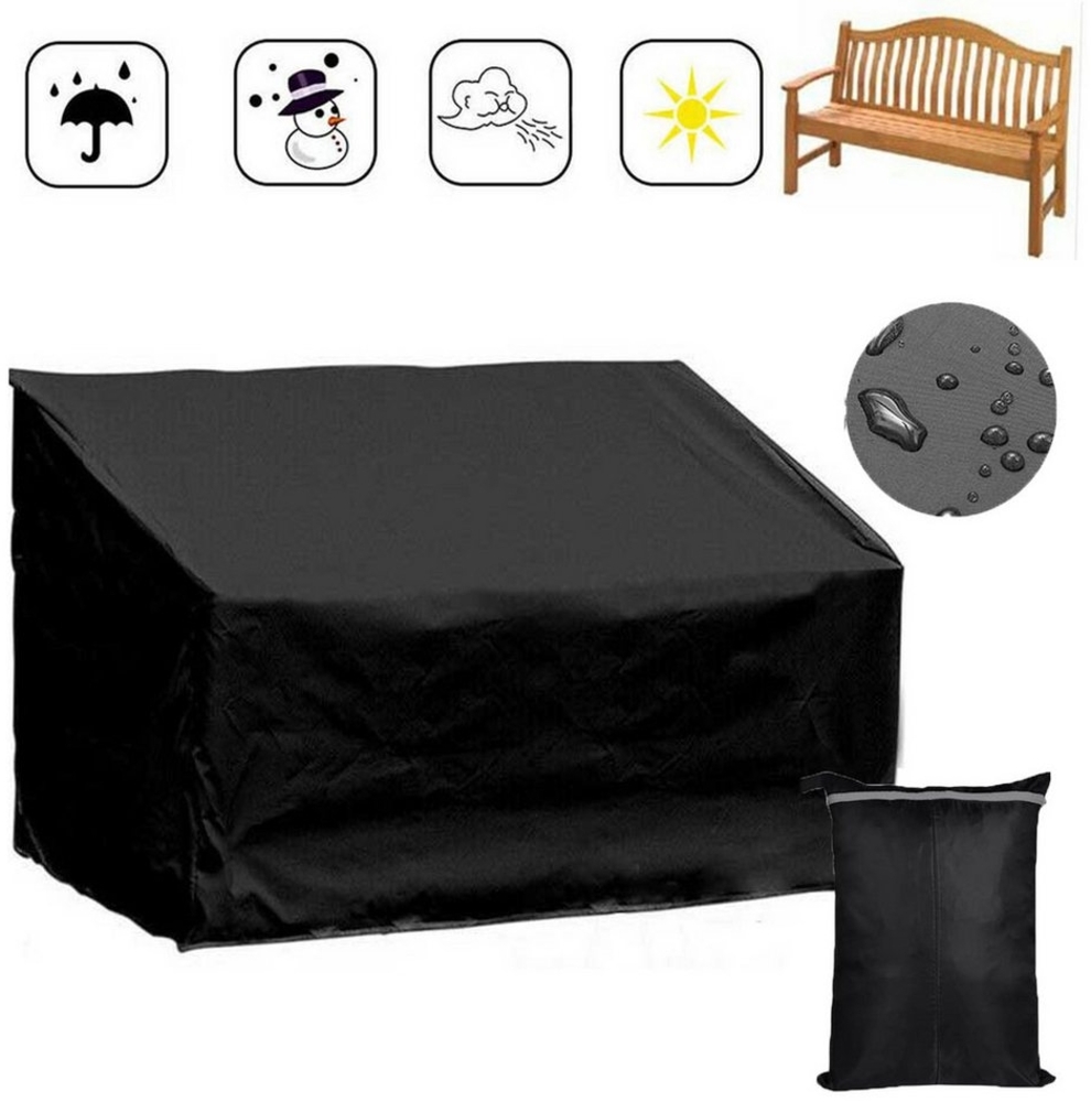 BTTO Gartenmöbel-Schutzhülle Abdeckung 2/3/4 Sitzabdeckung, Polyester-Gewebe, Wasserdichte, Sitzbankabdeckung für Innen Außenmöbel Bild 1
