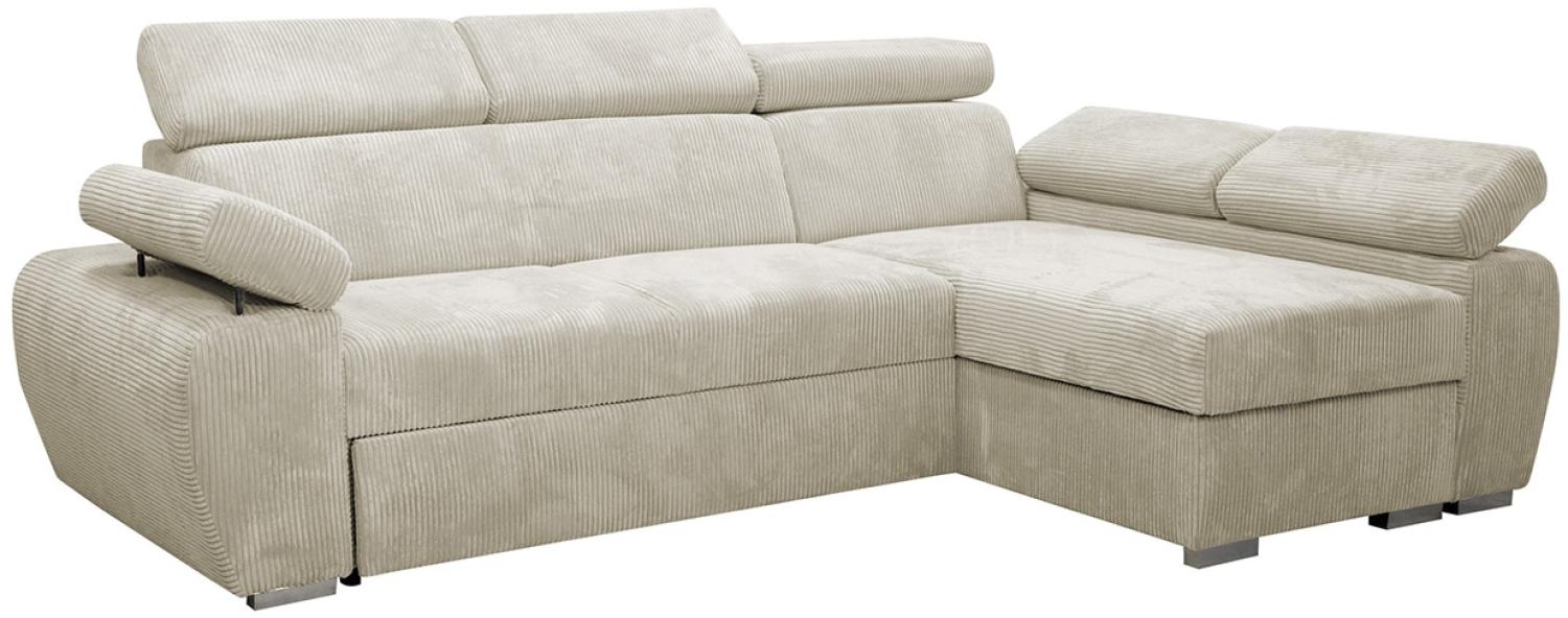 Ecksofa Boston Mini Premium Cord (Farbe: Poso 100, Seite: Rechts 2R+LC) Bild 1