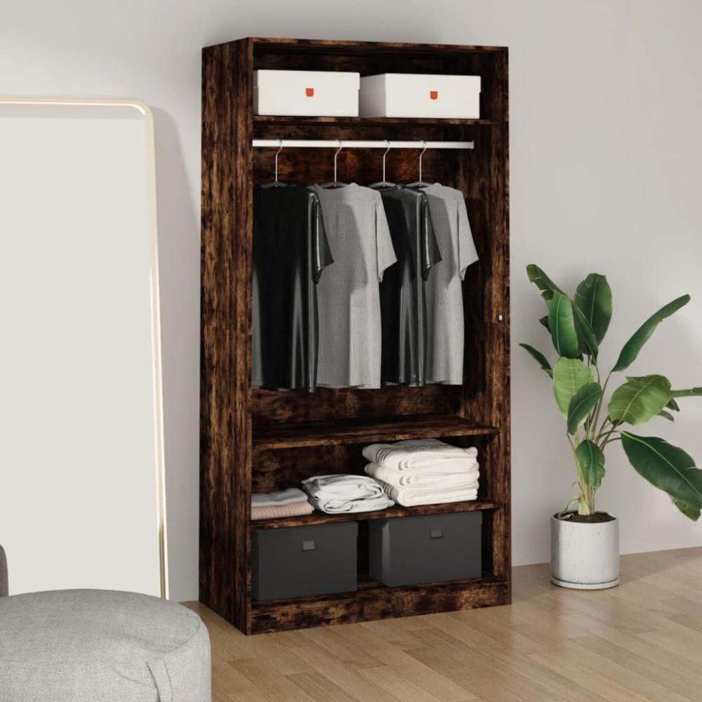 vidaXL Kleiderschrank Räuchereiche 100x50x200 cm Holzwerkstoff 826614 Bild 1