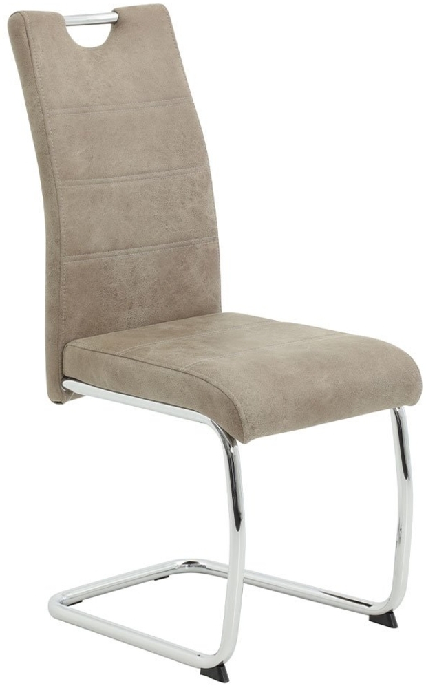Schwingstuhl Fritzi II / FLORA II S, Mikrofaser, Beige, 43 x 98 x 59 cm Bild 1