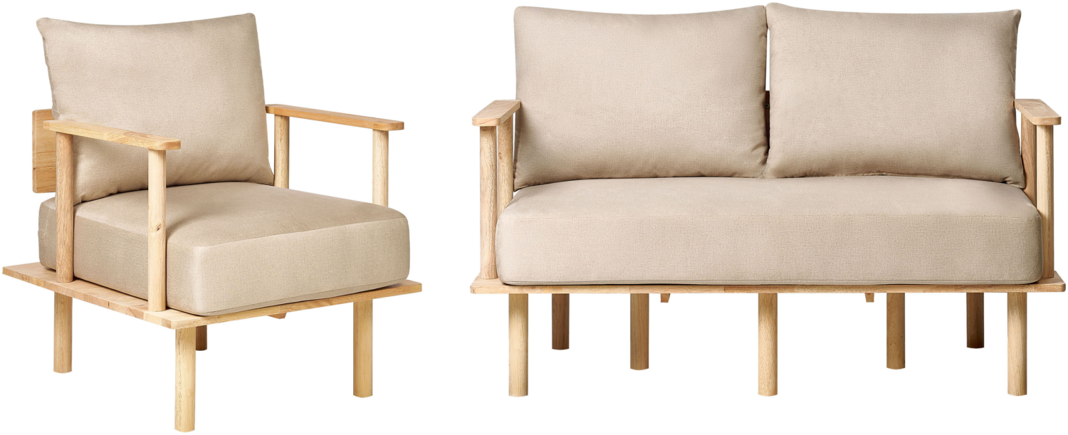 3-Sitzer Sofa Stoff beige ASKER Bild 1