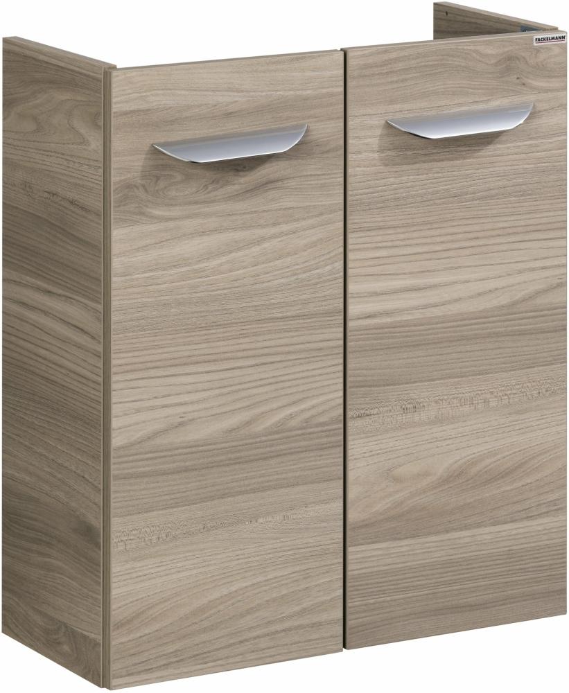 Fackelmann SBC LUXOR Gäste WC Set 2-teilig 55 cm, Braun hell, 2 Türen, Keramik Hahnloch links Bild 1