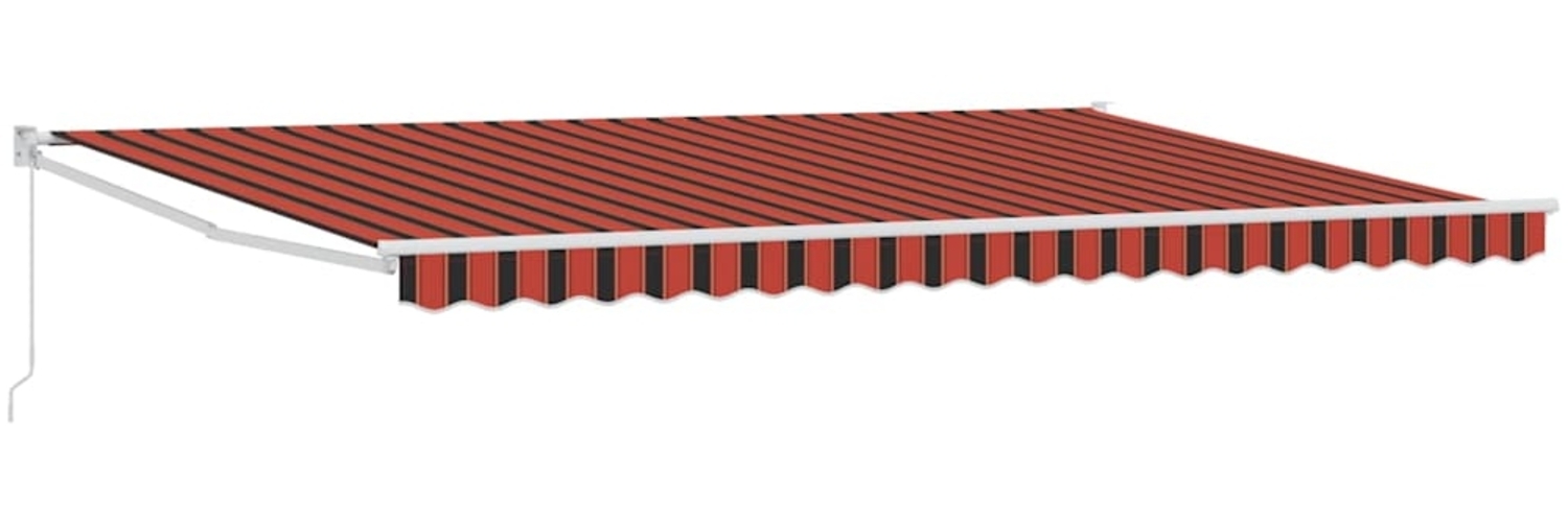 vidaXL Einziehbare Markise Braun 500 × 300 cm Stoff, Metall 3331227 Bild 1