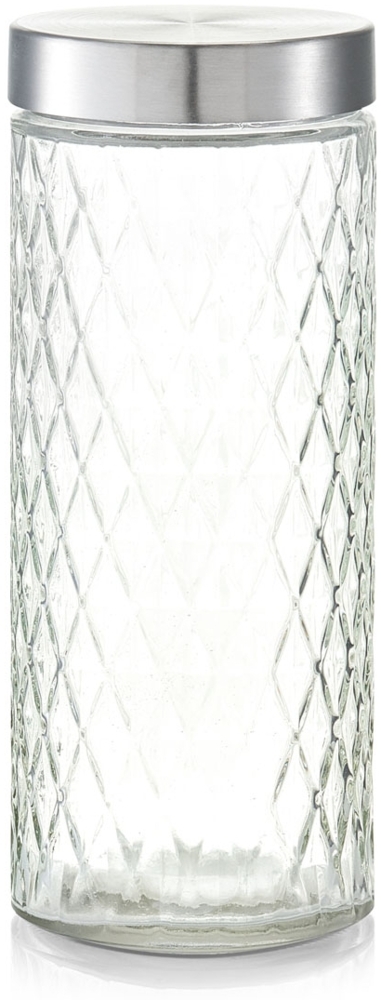 Vorratsglas Raute mit Metalldeckel - Ø 11 x 27,5 cm Bild 1