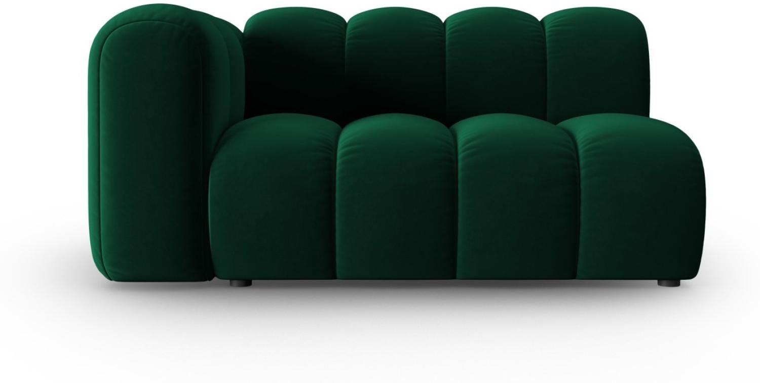 Micadoni Modulares Sofa Lupine 2-Sitzer Links Samtstoff Flaschengrün Bild 1