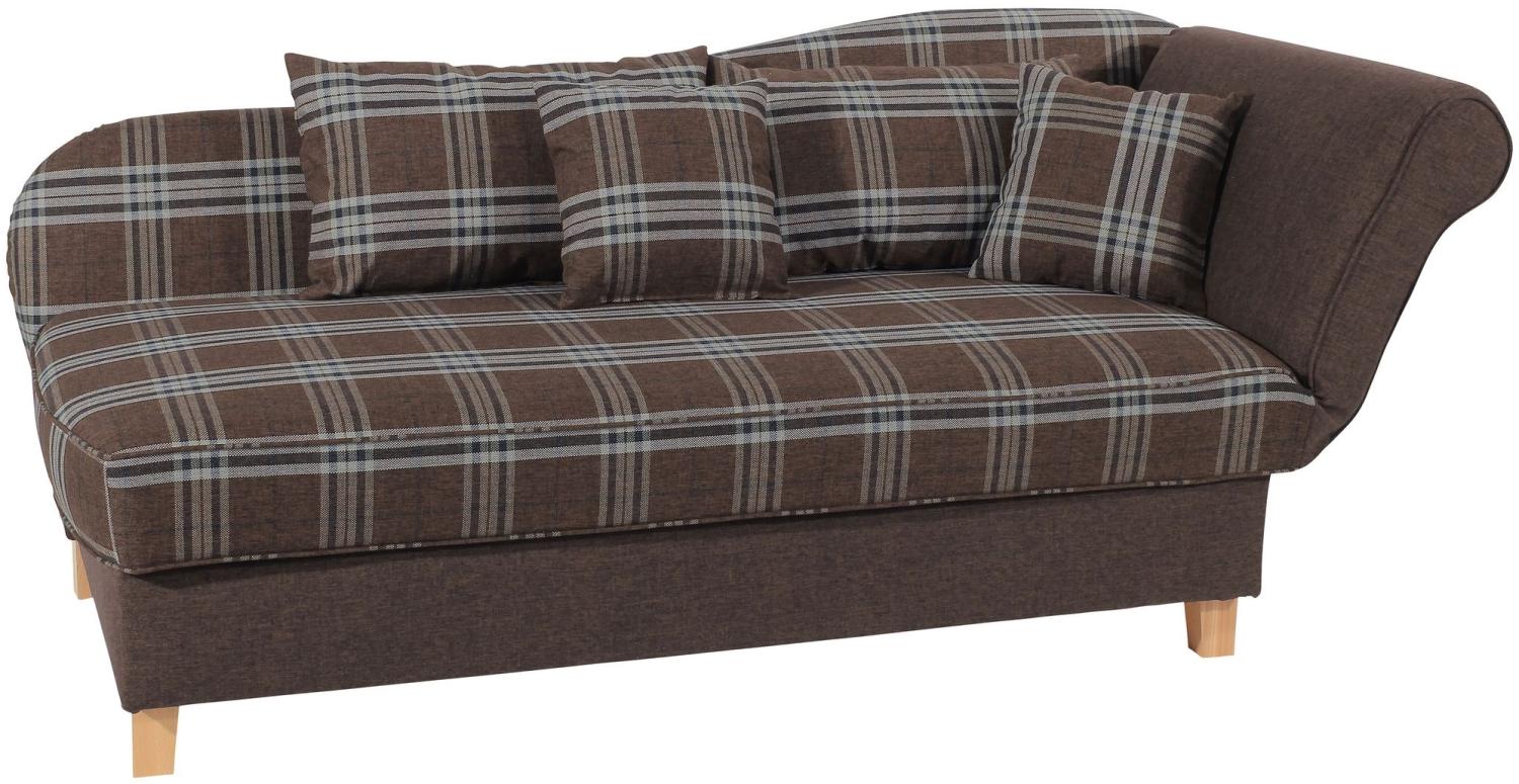 Recamiere mit Armteil rechts klappbar Katia Bezug Flachgewebe Buche natur / braun 22677 Bild 1