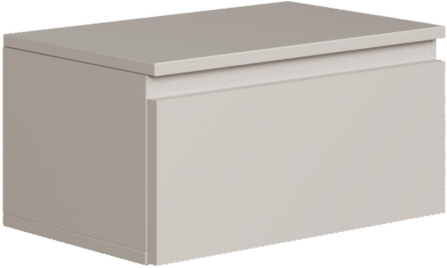 Selsey 'Bemmi' Wandnachttisch mit Schublade, Greige, ca. 25,5 x 49 x 32 cm Bild 1