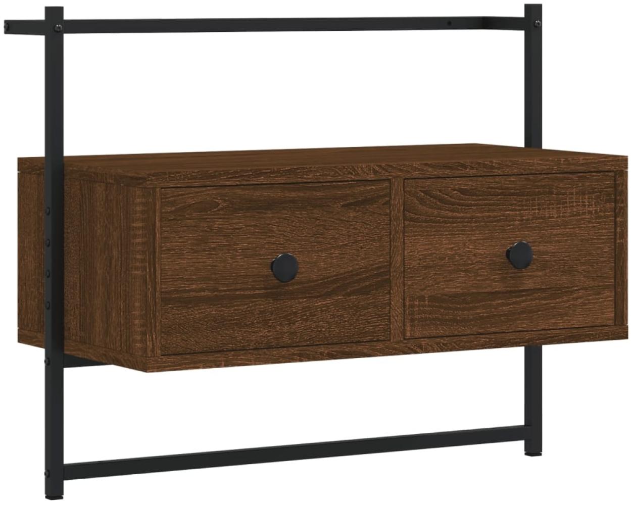 vidaXL TV-Wandschrank Braun Eiche 60,5x30x51 cm Holzwerkstoff 833457 Bild 1