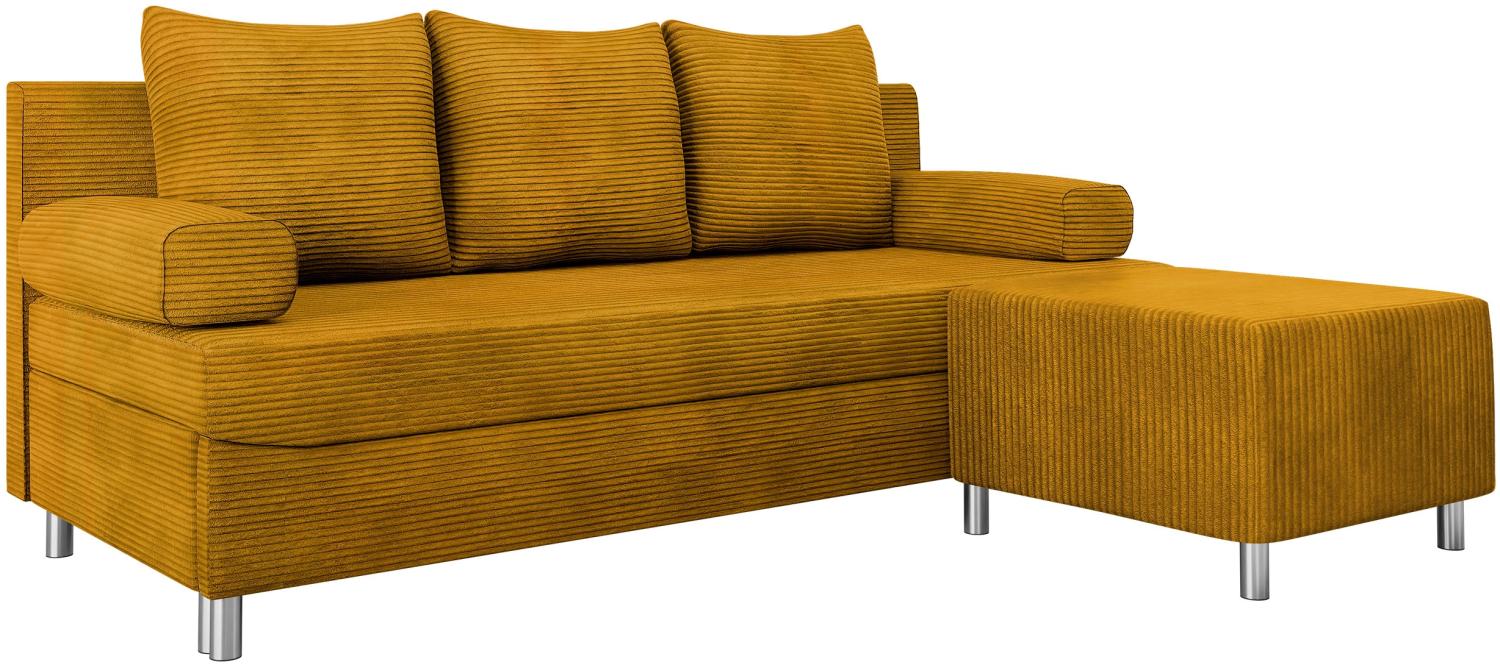 Schlafsofa Dover Cord (Sofa mit Polsterhocker, Farbe: Poso 01) Bild 1