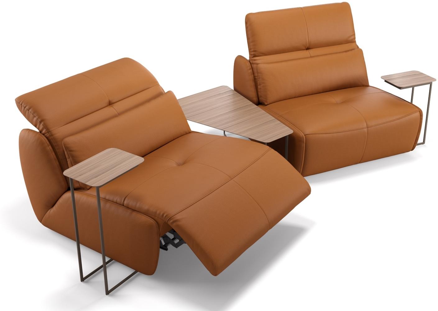 Sofanella 2-Sitzer MODICA Ledergarnitur Ledersofa Echtleder in Cognac XL: 274 Breite x 98 Tiefe Bild 1