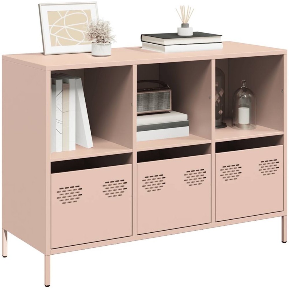 vidaXL Sideboard Rosa 101,5x39x73,5 cm Kaltgewalzter Stahl 851365 Bild 1