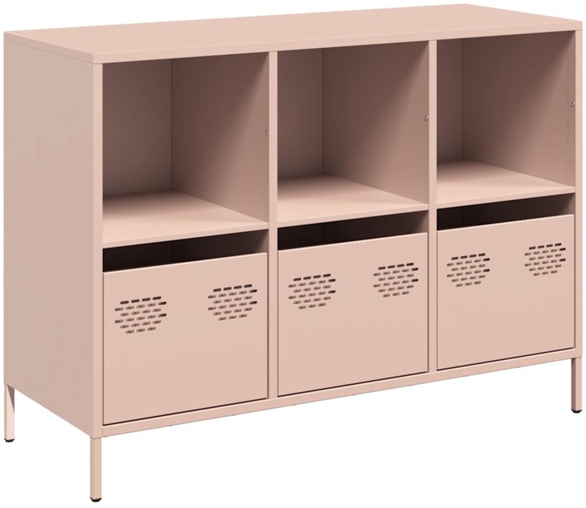 vidaXL Sideboard Rosa 101,5x39x73,5 cm Kaltgewalzter Stahl 851365 Bild 1