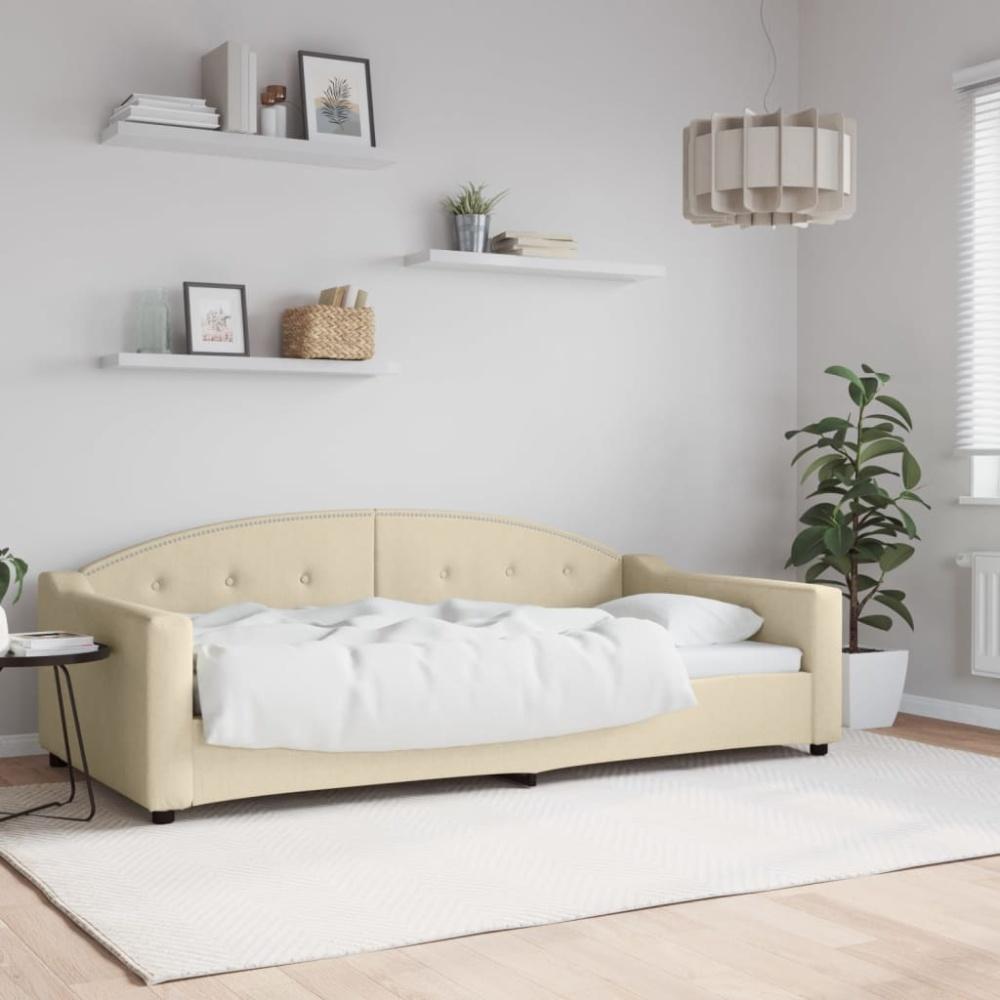 vidaXL Tagesbett Creme 100x200 cm Stoff 354192 Bild 1