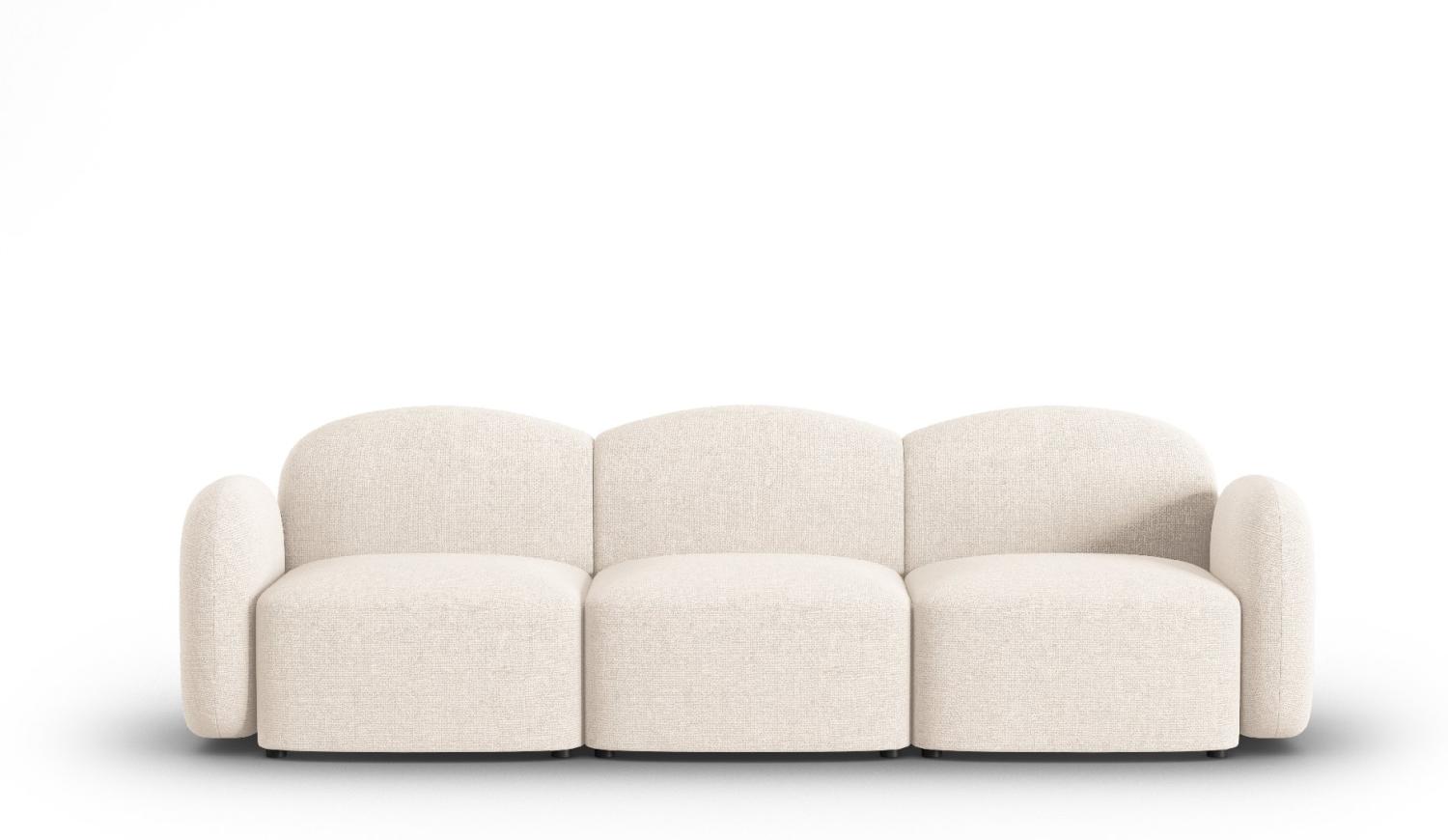 Micadoni Sofa Blair 3-Sitzer Chenille Hellbeige Melange Bild 1