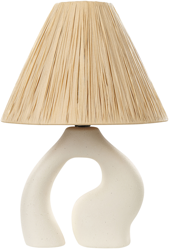 Tischleuchte BARBAS Keramik Natürlich Bild 1