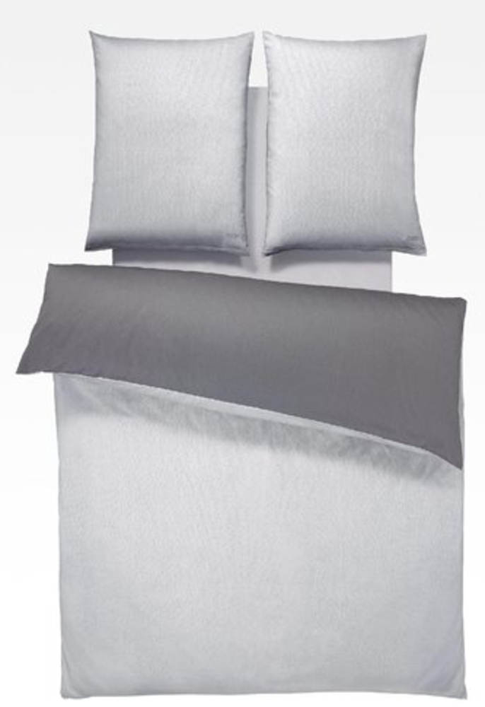 Joop Bettwäsche Micro Pattern 155x220 cm Silber Bild 1