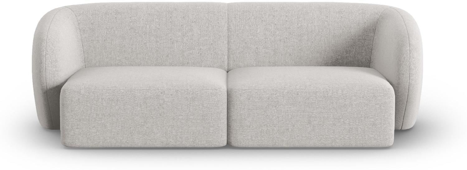 Micadoni Modulares Sofa Shane 2-Sitzer Chenille Silber Melange Bild 1