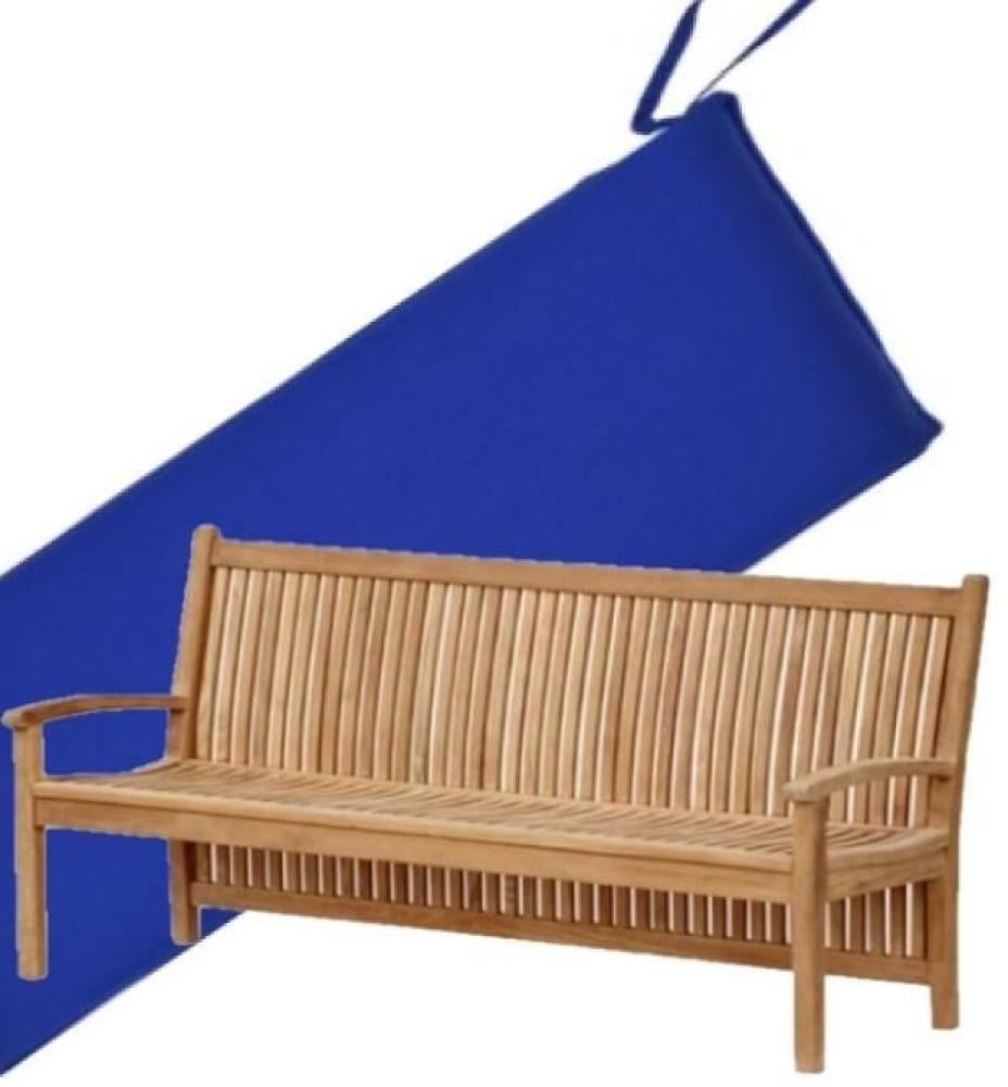 Bankauflage 180 cm x 50 cm für Gartenbank Pescara - blau Bild 1