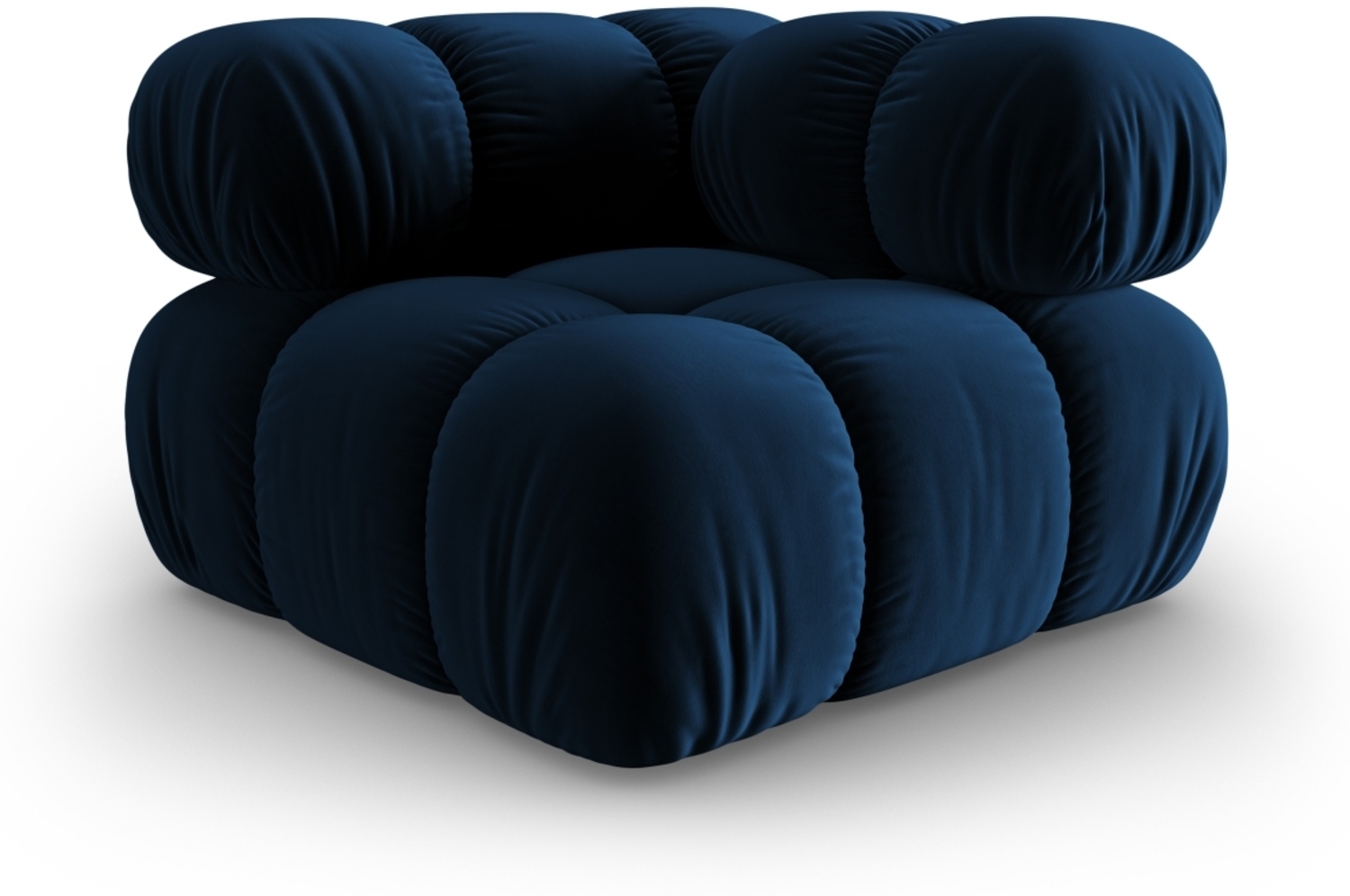 Micadoni symmetrisches Eckmodul Bellis Samt Bluvel Königsblau Bild 1
