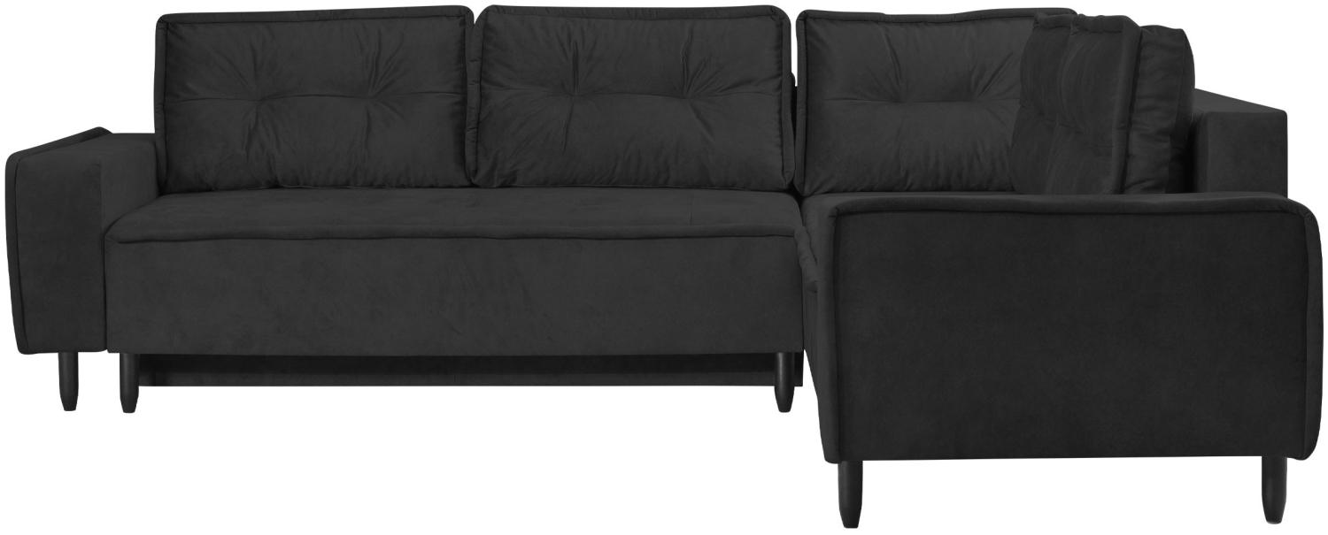 Eckcouch Milo rechts - mit Schlaffunktion - Schwarz Bild 1