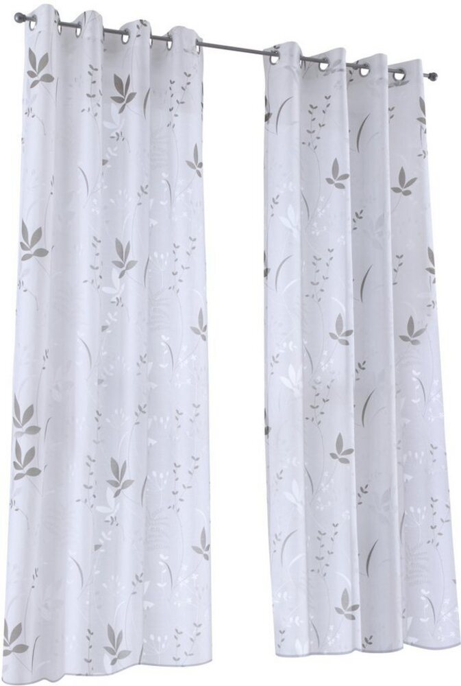 Kutti Vorhang Dandelion (1 St), Ösen, halbtransparent, Baumwolloptik, Gardine halbtransparent, Ausbrenner, Baumwolle-Polyester, bedruckt Bild 1