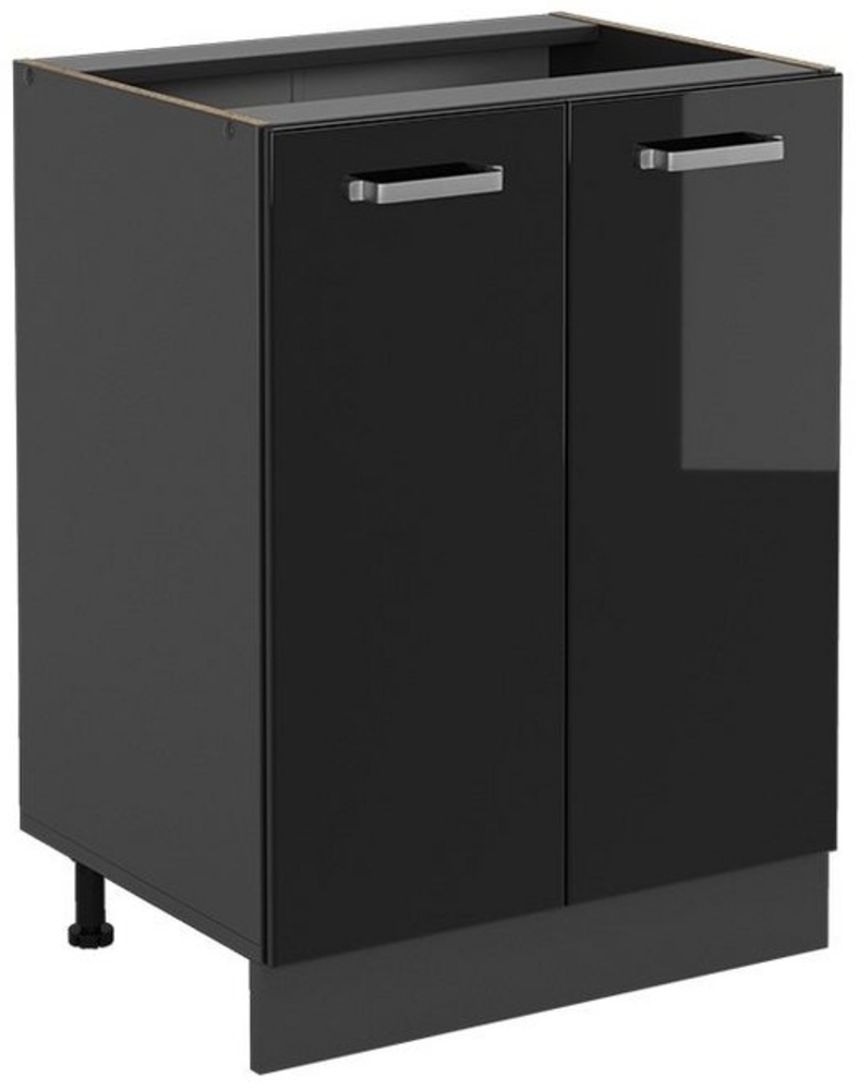 Vicco Unterschrank R-Line, Schwarz Hochglanz/Anthrazit, 60 cm ohne Arbeitsplatte Bild 1