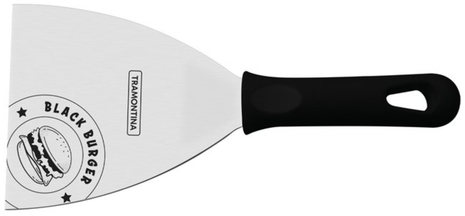 Tramontina Grillspachtel CHURRASCO BLACK Grillschaber - Edelstahl, rostfreier Edelstahl, spülmaschinenfest Bild 1