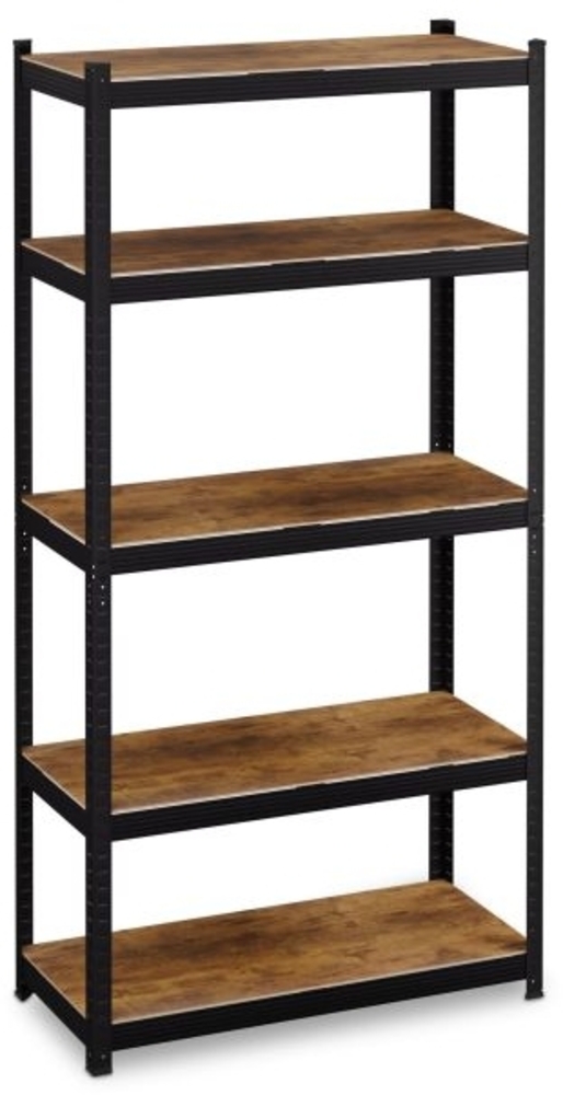 2x Schwerlastregal, 5 Ebenen, Holzoptik 10052537 Bild 1