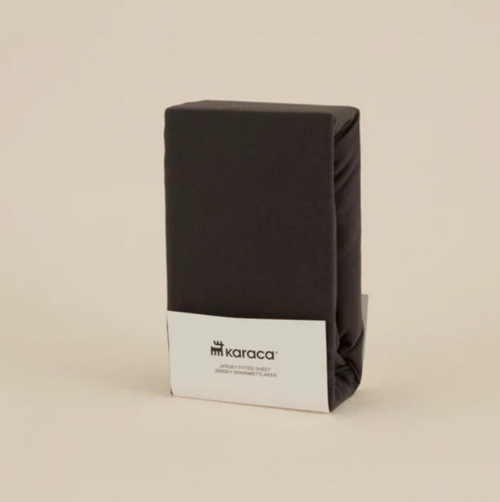 Karaca Bett-Set Karaca Home Jersey Spannbettlaken Bettlaken 200x200+30 cm, Anthrazit Bild 1