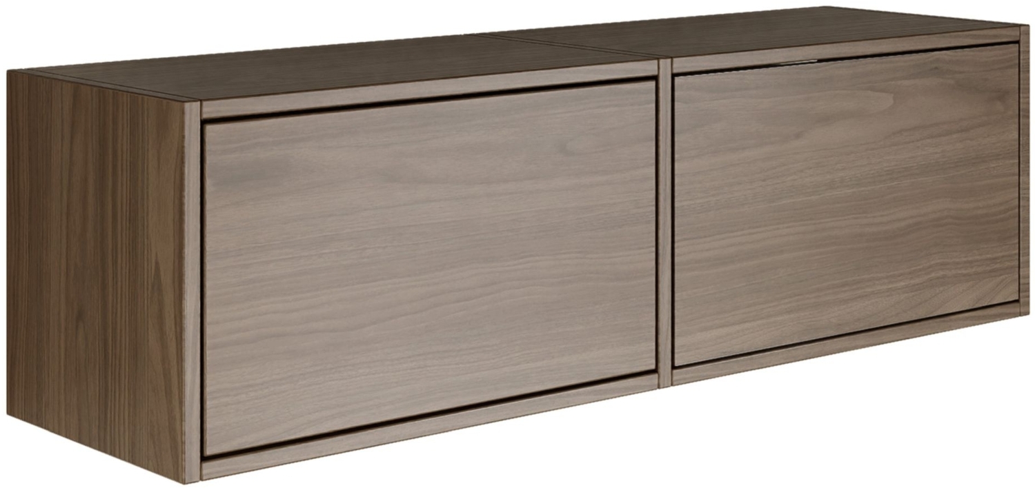 Selsey 'Framme' hängendes TV-Board mit zwei Klappen, Holzoptik Walnuss, 100 cm Bild 1