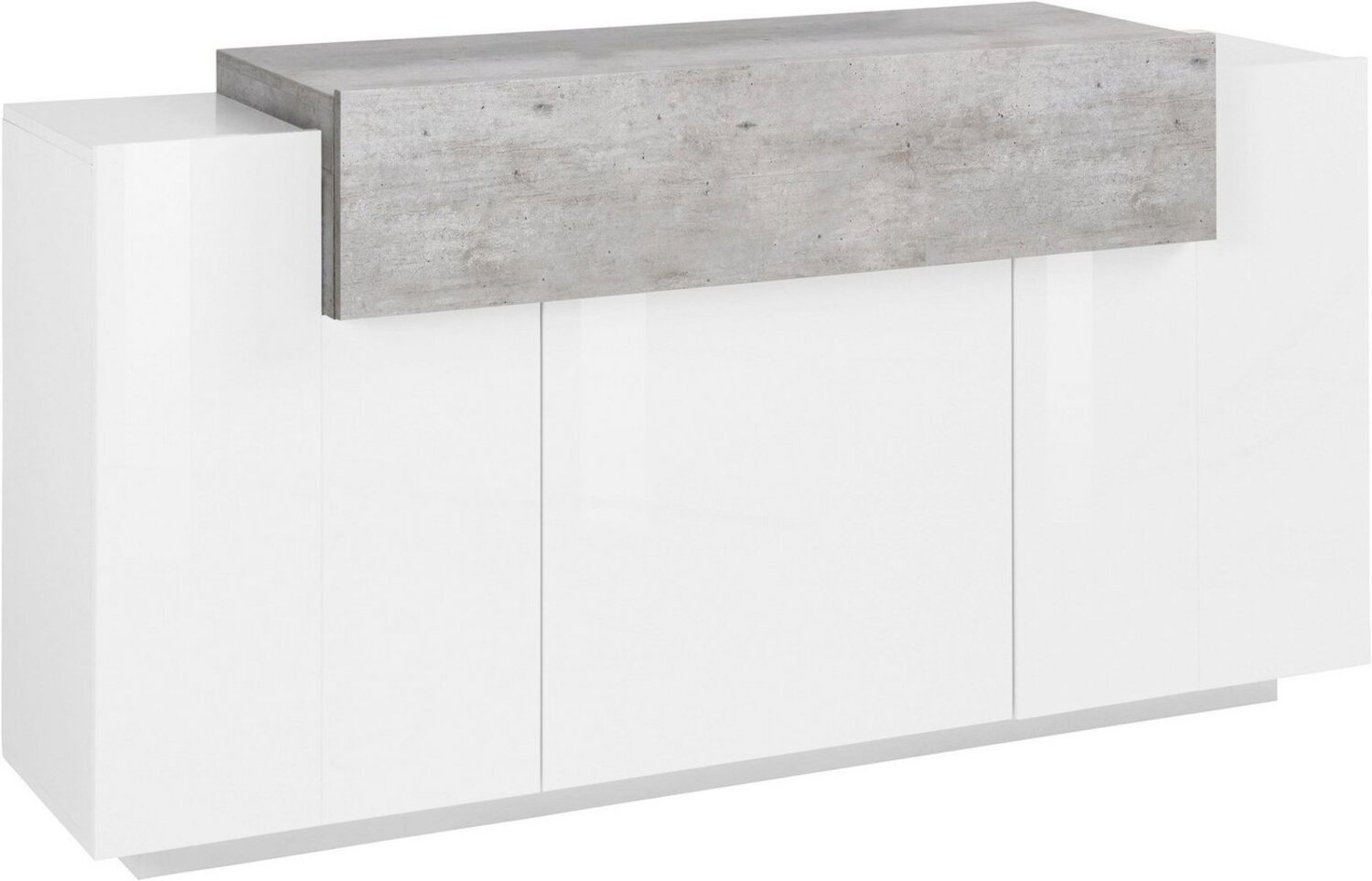 INOSIGN Sideboard Coro, Kommode, Schrank, Kredenz, grifflos mit Einlegeböden, mit 1 klappe, 3 Türen, Doppeltiefe B/T/H 160x45x85,6cm Bild 1