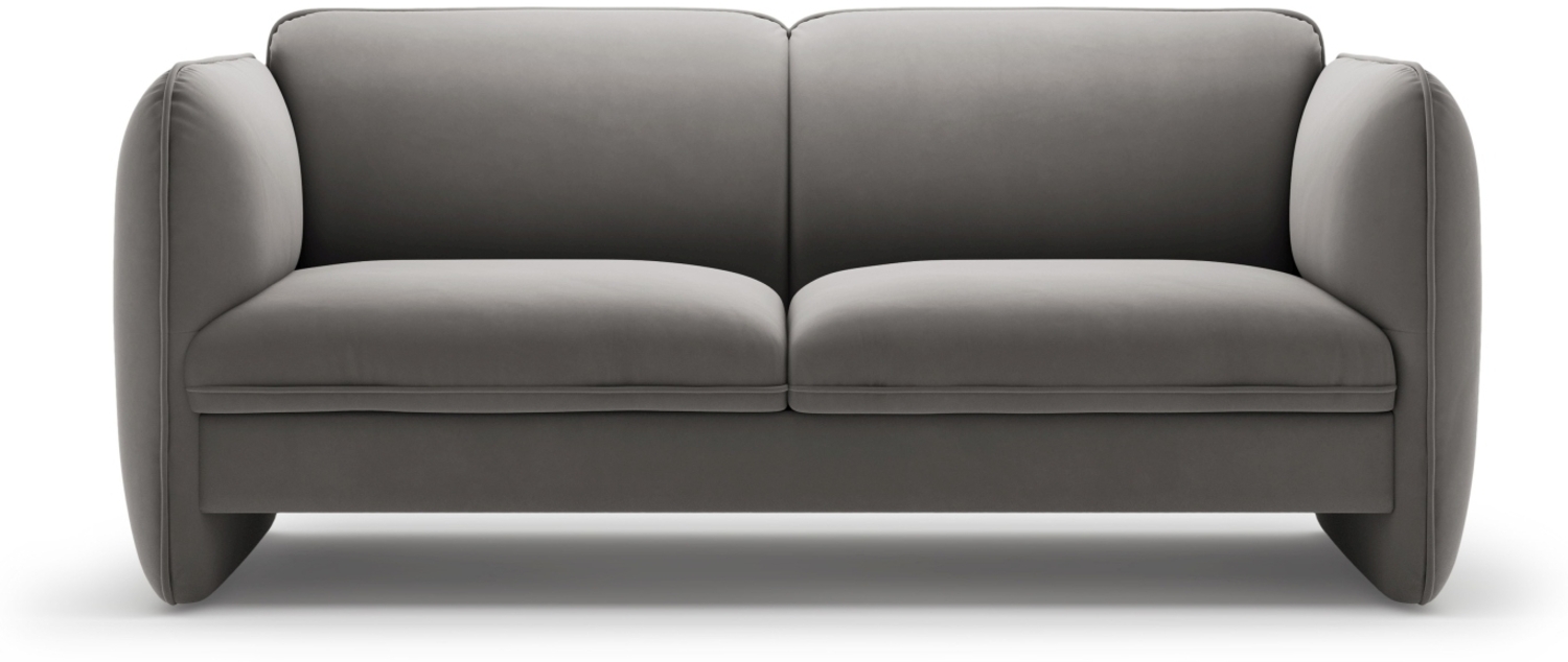 Micadoni Sofa Georgia 2-Sitzer Samt Dunkelgrau Bild 1