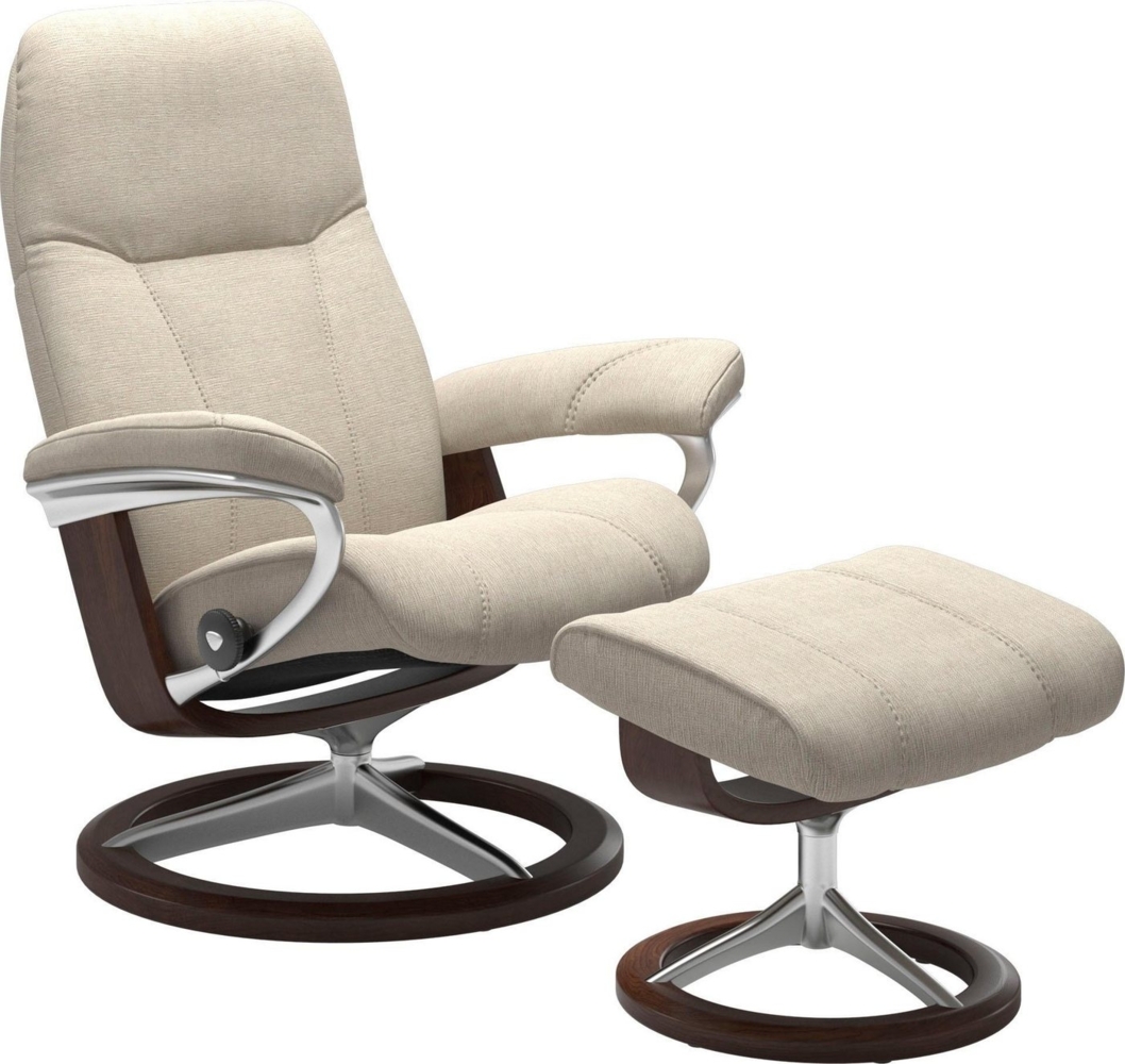 Stressless® Relaxsessel Consul (Set, Relaxsessel mit Hocker), mit Hocker, mit Signature Base, Größe L, Gestell Braun Bild 1