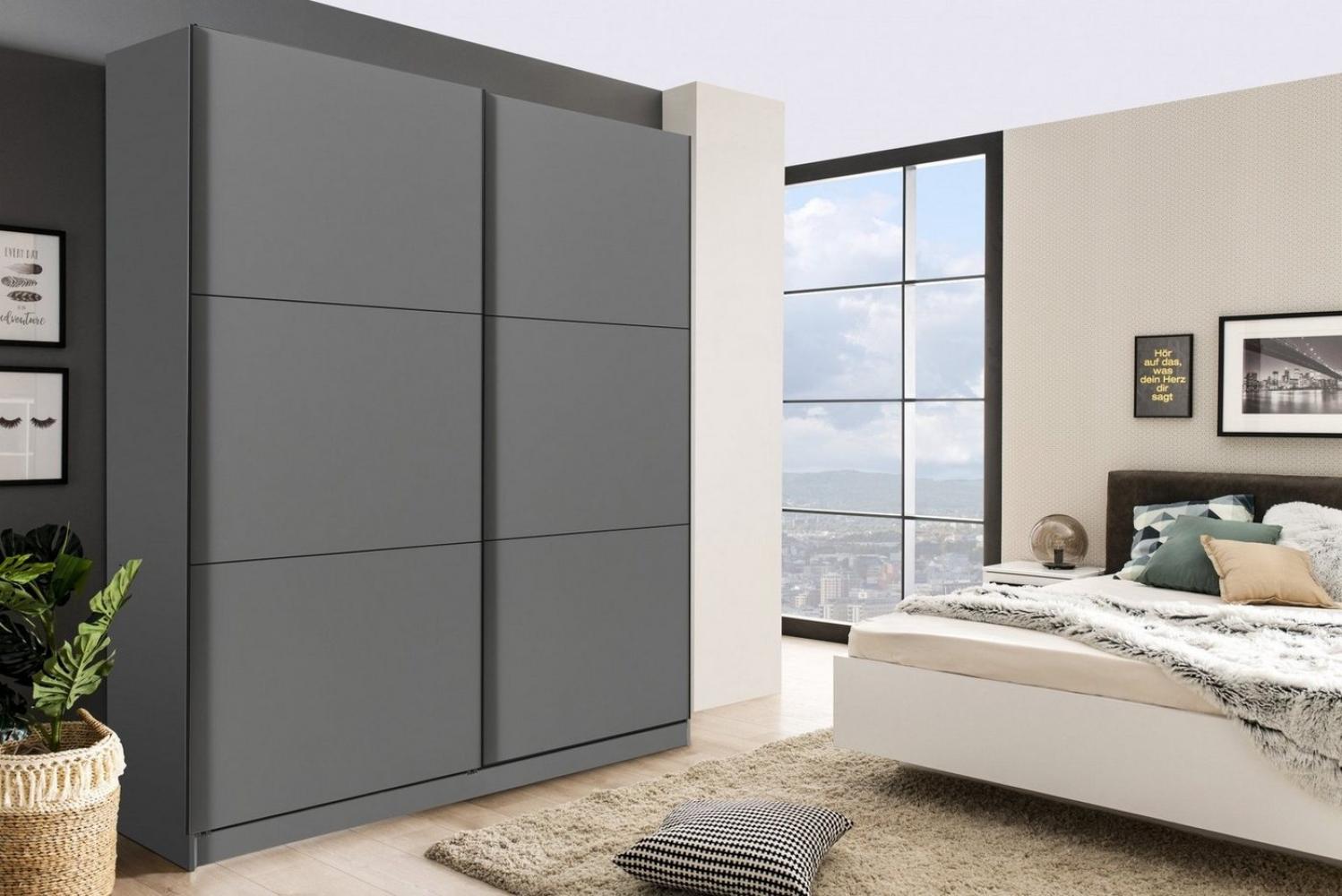 INOSIGN Schwebetürenschrank Sierra klassischer Kleiderschrank Wäscheschrank 179 oder 217cm breit mit kompletter Inneneinteilung, FSC®-zertifizierter Holzwerkstoff Bild 1