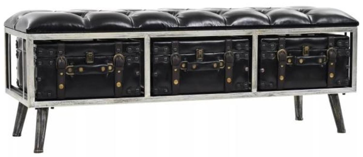 vidaXL Aufbewahrungsbank MDF und Kunstleder 120 x 41 x 46,5 cm 245765 Bild 1
