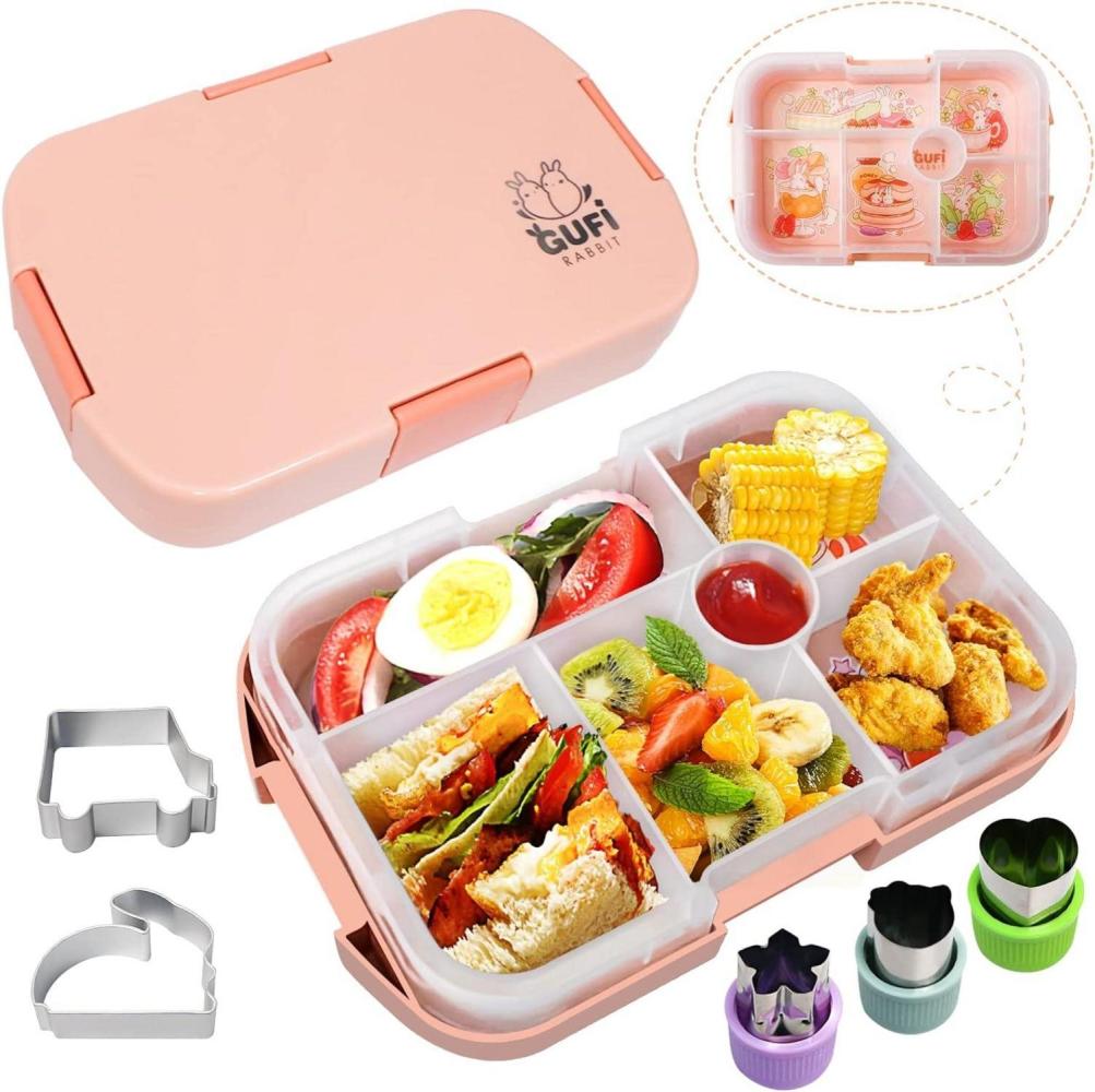 Kinder-Lunchbox Bento-Box auslaufsicher 6 Fächer Mikrowelle Mädchen Jungen Bild 1