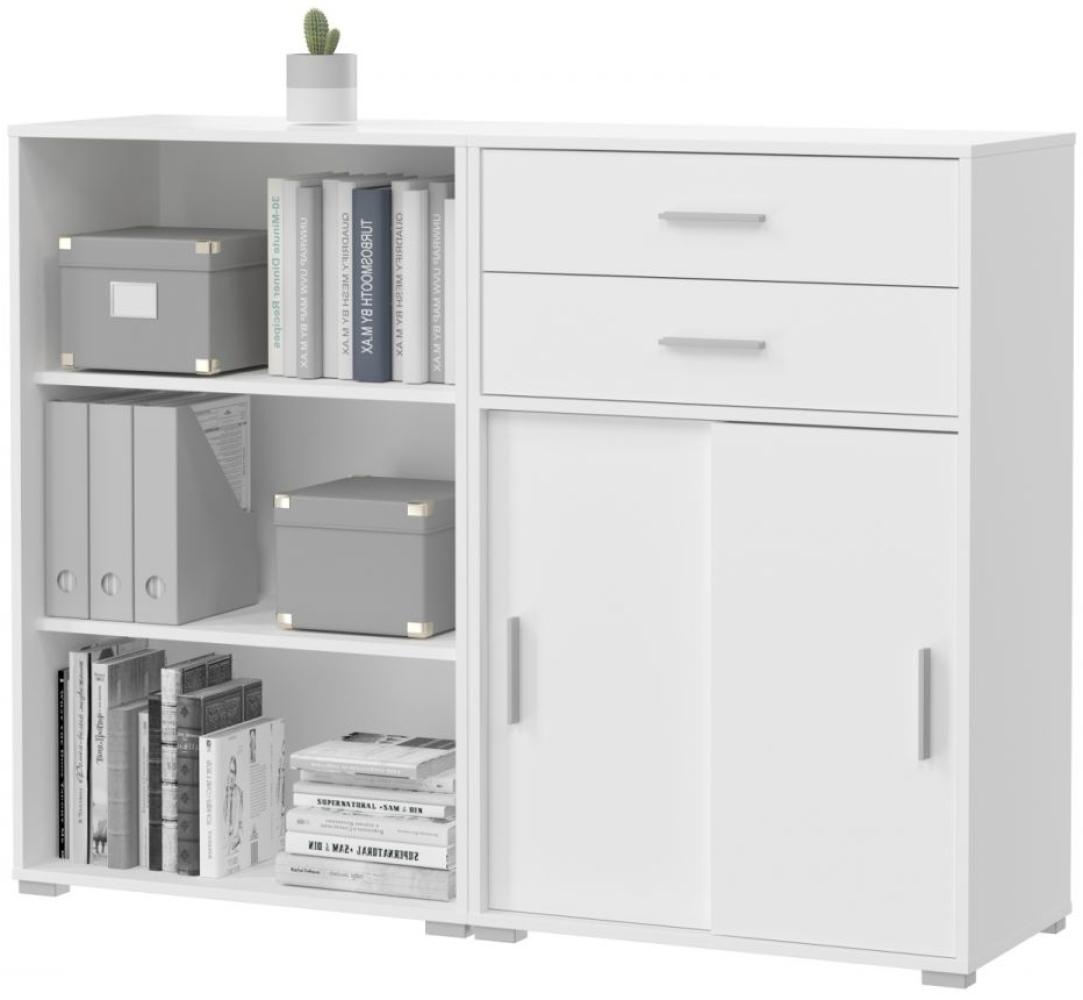 Schiebetürenschrank Set Mover in weiß 136x107 cm Bild 1