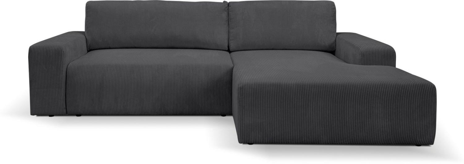 WERK2 Ecksofa Hugo-L L-Form, Design Ecksofa in Cord mit Schlaffunktion & Bettkasten Bild 1