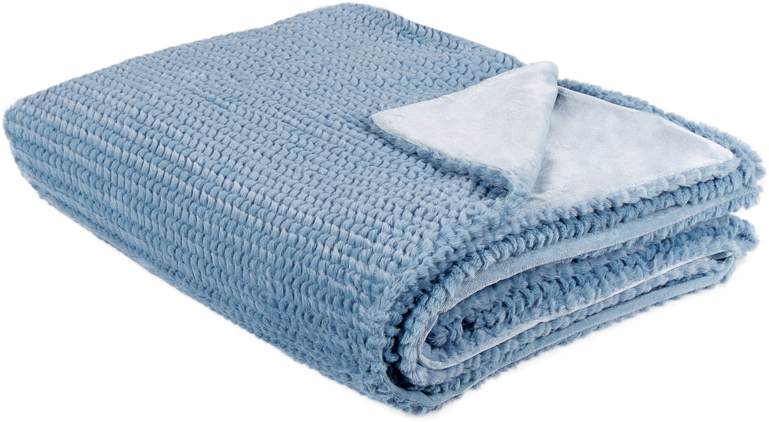 Kuscheldecke BJAS Stoff 150 x 200 cm Blau Kein Muster Bild 1