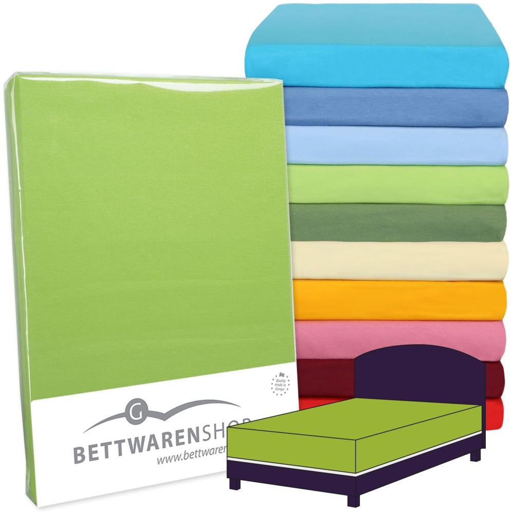 BETTWARENSHOP Spannbettlaken Boxspring, Jersey, Gummizug: Rundumgummi, (1 Stück), elastisch für extra hohe Matratzen Bild 1