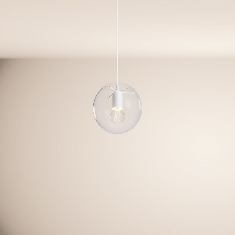 s.luce Orb Glaskugel Galerieleuchte Aufhängung 500cm Weiß Klar Ø 20cm Bild 1