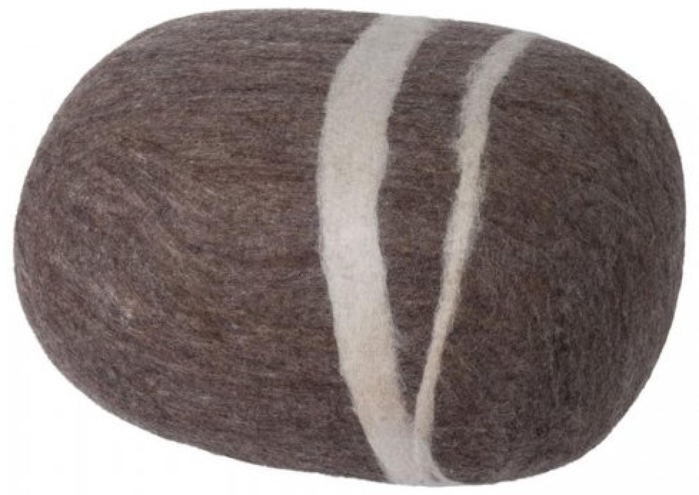 myfelt Hocker Pouf Alwin Kieselstein Filz Braun (XL) A-KS-015-XL Bild 1