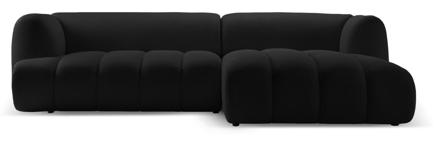 Micadoni Modulares Ecksofa Harry 4-Sitzer Rechts 3D-Stoff Schwarz Bild 1