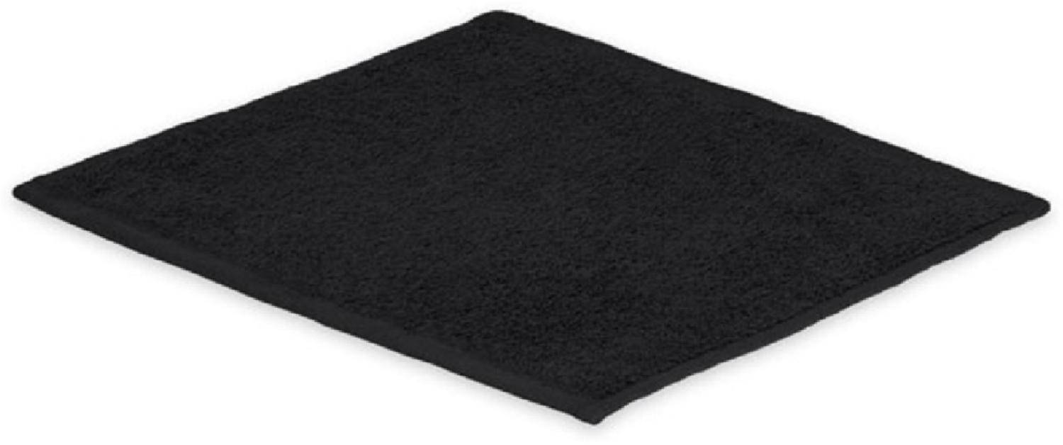 Seiftuch Frottier 500 g/m² 30 x 30 cm Schwarz Bild 1