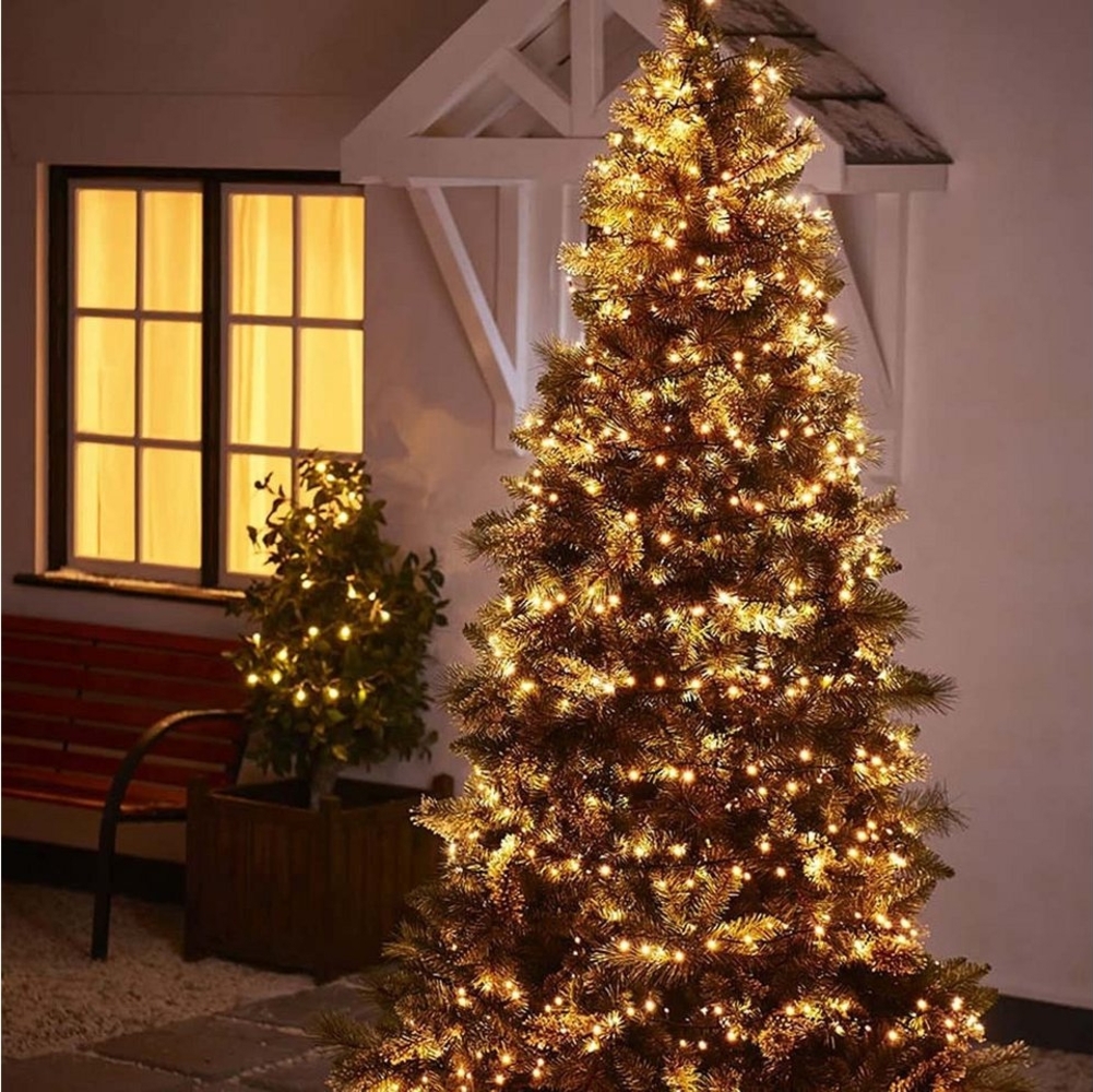 MUPOO LED-Lichterkette 5m/10m/20m Lichterkette Batteriebetrieben, 8 Leuchtmodi & Timer, für Garten/Weihnachten/Party Bild 1